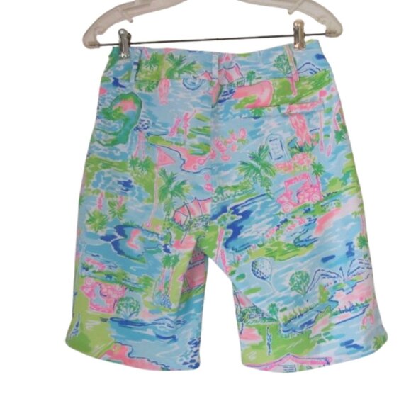 Lilly Pulitzer Luxletec Honda Classic Bermuda Golf Shorts Size 4 - Picture 3 of 5